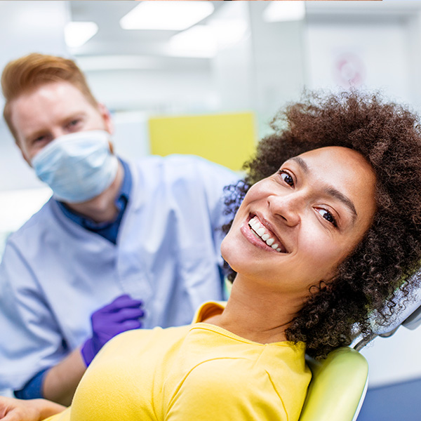 woman at the dentist