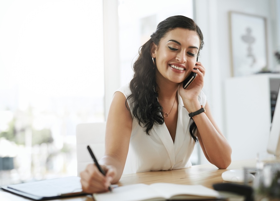 woman scheduling a same-day dental appointment